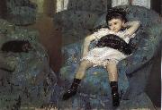 The little girl in the blue Sofa